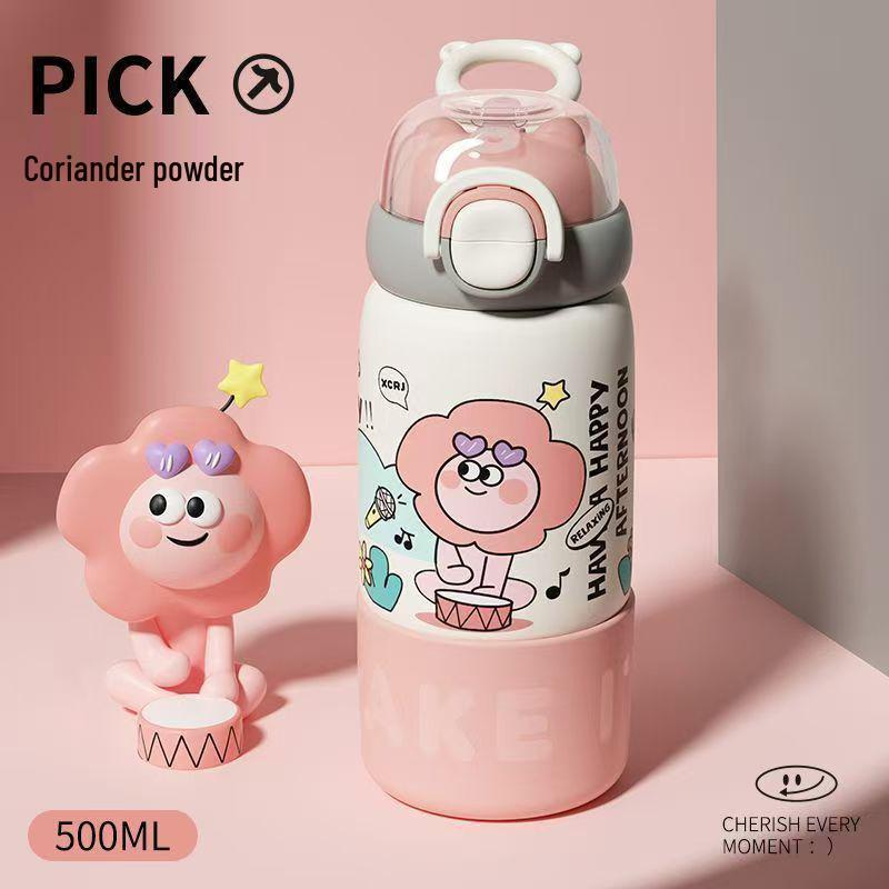 Kitten Thermos Cup: 2026 Stylish Insulated Straw Cup for Students - Cute, Portable, 316 Stainless Steel