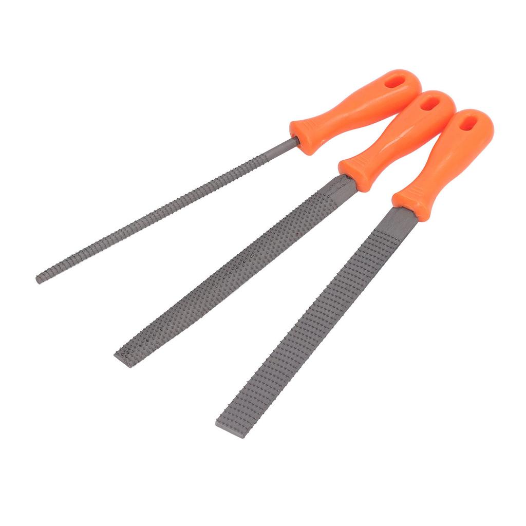 3PCS Wood Rasp Files Alloy Steel Hand File Set Round Flat Half Round Filing Tools for Woodworking