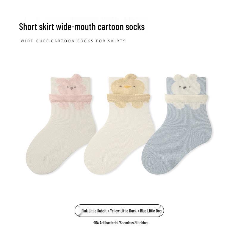 Premium Cartoon Baby Socks - Seamless, Non-Constricting, Wide Opening for Spring & Summer