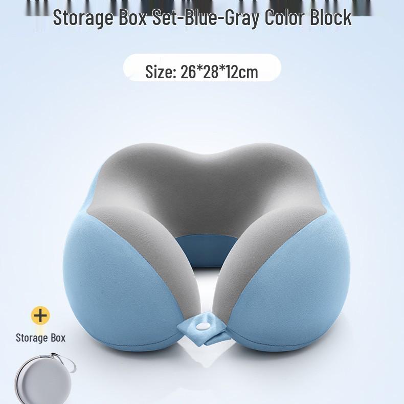 U-förmiges Reise-Nackenkissen aus Memory-Schaum für Flugzeug und zervikale Unterstützung