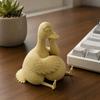 Healing Office Decorations Daydreaming Duck Figurine, Minimalist Holding An Egg Sculpture, Resin Matte Statues Animal Statue, Creative Desktop
