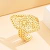 European Retro Crown Style Open Ring - Stainless Steel Jewelry