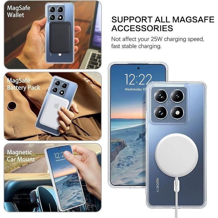 Protective Case - E.F.Connection® - Xiaomi 14T Pro - Transparent - Shockproof - Thin and Lightweight