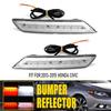 Clear Len Rear Bumper Reflector LED Brake Lights Fit 2013-2015 Honda Civic Sedan