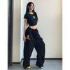 Women's Autumn Loose Fit Spicy Black Sweatpants - Cuffed Wide Leg Jazz Dance Pants