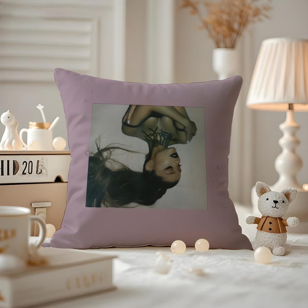 

A-A-Ariana Grande Album Cushion Cover Pattern Printed Pillowcase For Living Room Sofa Cushion Cover & Bedroom Decor 30cmx30cm