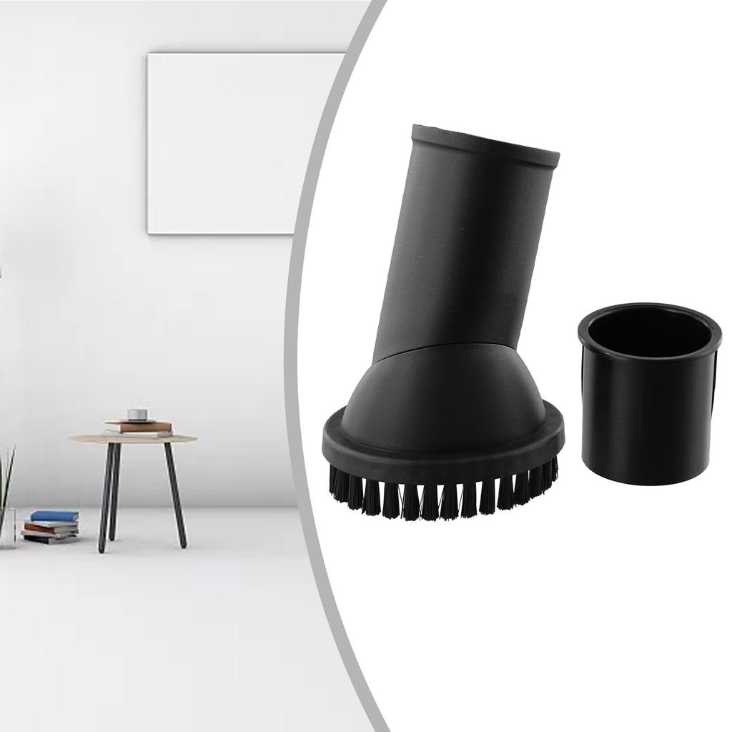 Round Brush For Karcher Vacuum Cleaner 32-35mm Inner Diameter, Suction Nozzle For Floor Keyboard Bookshelf Cleaning, Black