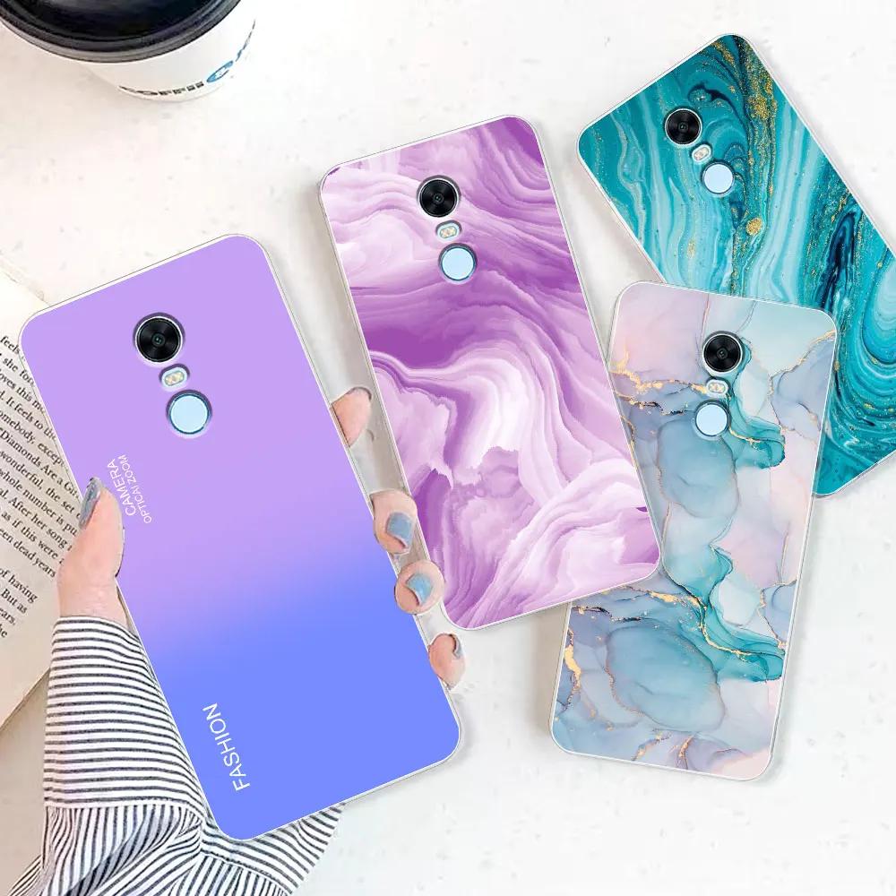 For Xiaomi Redmi 5 Plus Case Redmi 5 Case Marble Transparent Case For Redmi 5 5 Plus Protective Silicone Clear Phone Bumper Bags