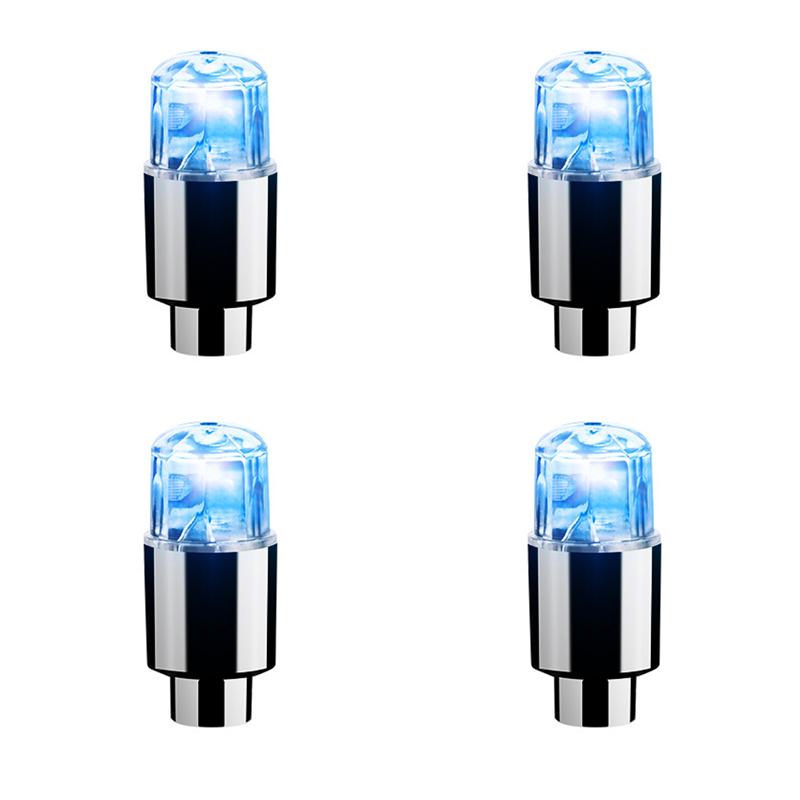 1/4Pcs Car Wheel Lights Cap Auto LED Light Wheel Tire Tyre Air Valve Stem Caps Cover for Car Motorcycle Auto Lights Accessories