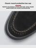 Men's Retro British Style Soft Sole Casual Leather Shoes - Korean Inspired, Large Sizes 45-46, Youthful Driving Loafers