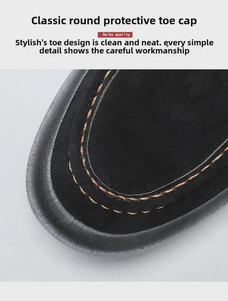 Men's Retro British Style Soft Sole Casual Leather Shoes - Korean Inspired, Large Sizes 45-46, Youthful Driving Loafers