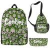 Cook 3D Printing Large Capacity Multifunctional Male And Female Versatile Backpack Student Bag Three-Piece Set