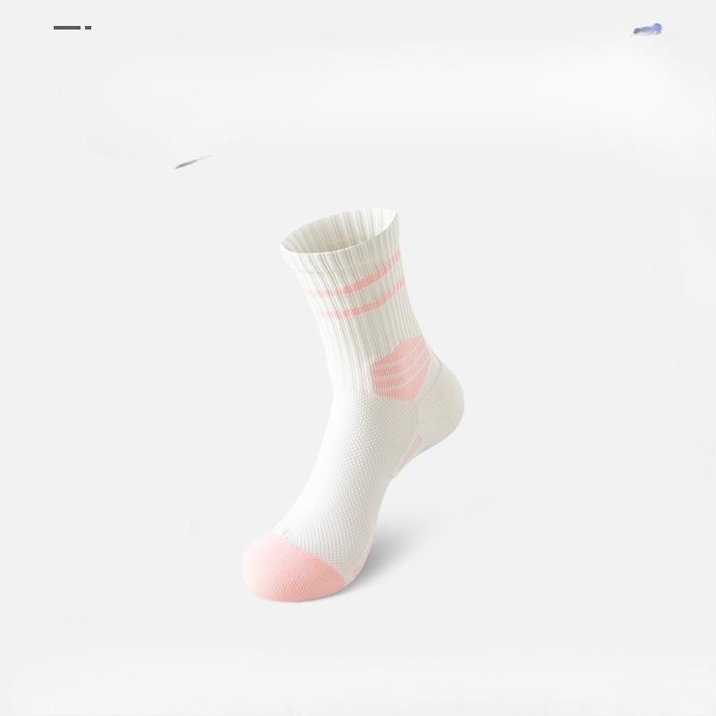 Badminton Socks, Women's Tennis Socks, Running Sports Socks, Ladies' Style, Towel Bottom, Anti-slip Mid-calf Socks