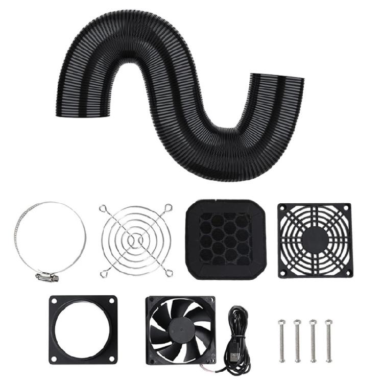 

USB Exhaust Fan Set For 3D Printer Enclosures Insulation Cover Duct 8.6cm For Smokes Removal In Multiple Environments 1