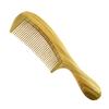 Large Jade Sandalwood Comb - Thick Wide Tooth Curling with Custom Engraving Option