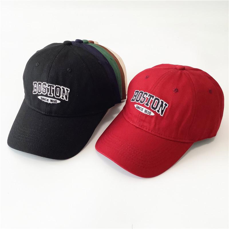 American Embroidered Baseball Cap for Women Retro Casual Face Showing Small Soft Top Couple Baseball Cap Men Versatile Sun Protection Cap