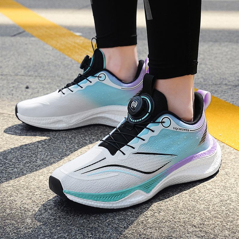 Sneakers men's spring new luminous running shoes couple casual soft-soled shock-absorbing rotating buckle running shoes