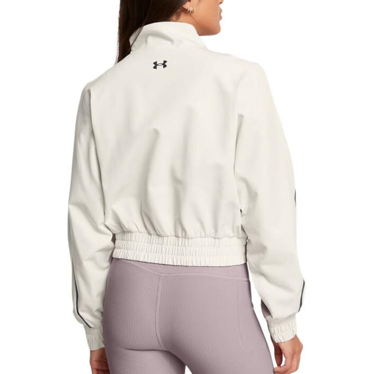 Under Armour Unaufhaltsame Trainingsjacke mit Stehkragen, kurzärmelig, Damenjacken, Pinnacle-Weiß 1386479-110