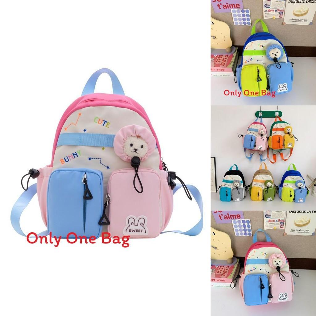 Childrens Cartoon Embroidered Backpack With Breathable Nylon For School And Toddler Use