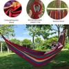 Outdoor Canvas Camping Hammock Anti Rollover Portable Thicken Fabric Single/Double Hammock with Carry Bag for Patio, Backyard