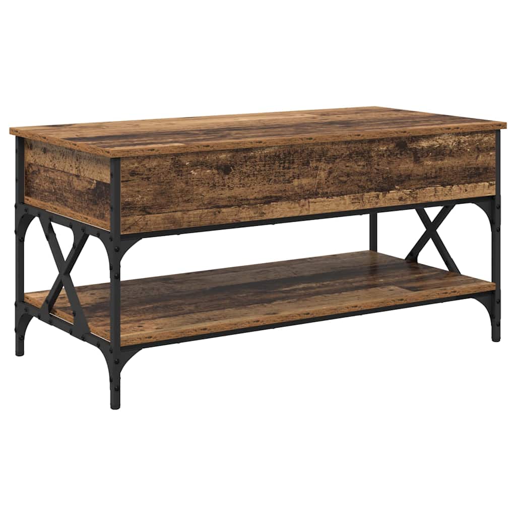 Coffee Table Reclaimed Wood Look 100 x 50 x 50 cm Engineered Wood