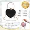 ALVEIN Party Bag, Heart-Shaped Clutch Bag with Clasp Closure, 3-Way Mini Bag for Women, Formal Handbag, Shoulder Bag, Chain Bag, WeddingReception Bag