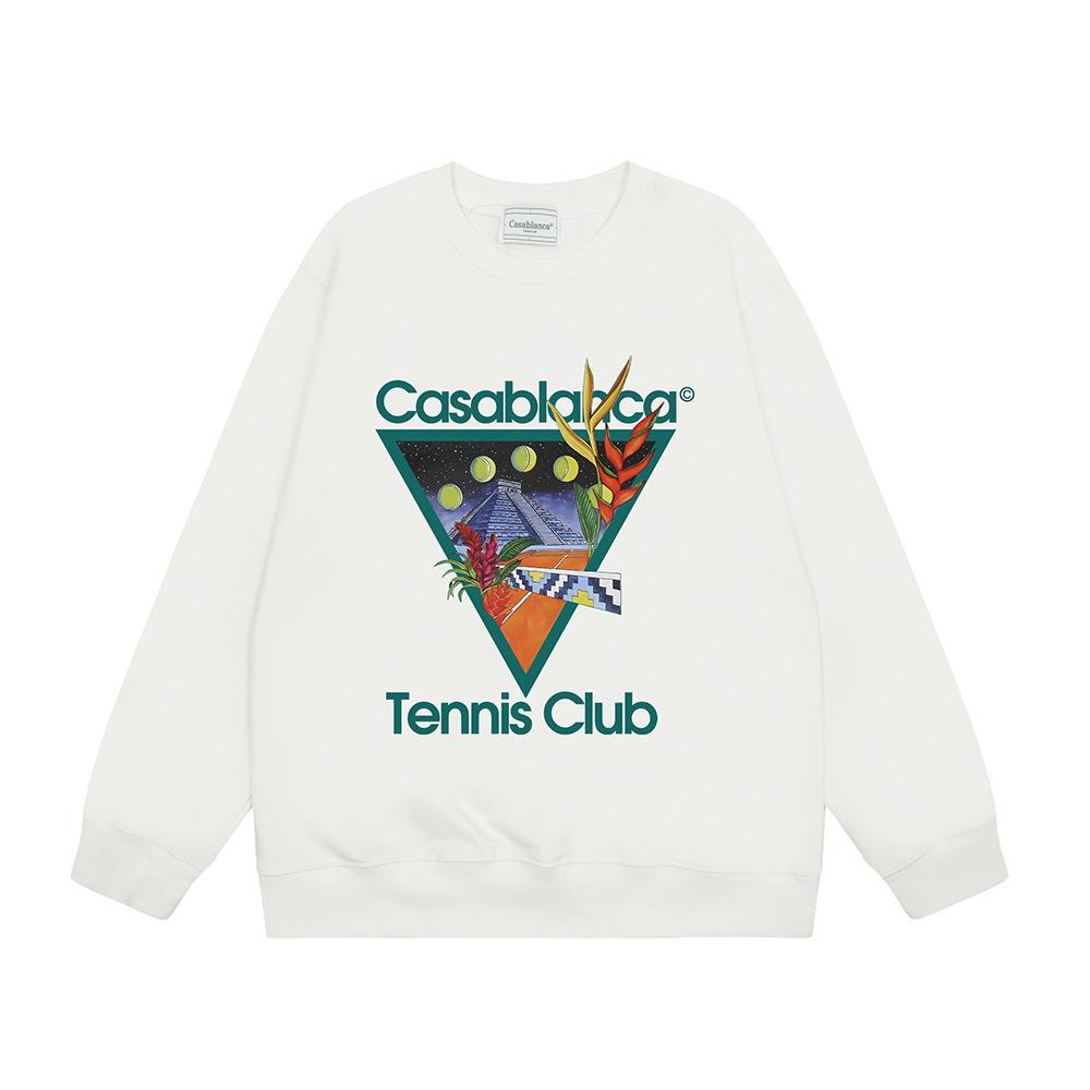 Grenzüberschreitende trendige Marke Casablanca Casablanca Buchstabe gemaltes Print 380g Herren- und Damen- Rundhals-Pullover