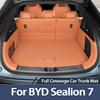 For BYD Sealion 07 EV Sea Lion 7 Full Surround Leather Trunk Mat Cargo Liner Custom Fit Rear Trunk Protector Interior Accessorie