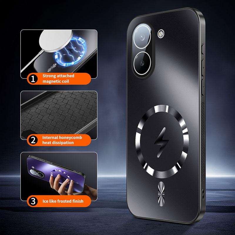 Para Xiaomi POCO X8 Pro Funda Dura Mate PC Magnética Carga Inalámbrica Protección Trasera del Teléfono Para POCO X8Pro Carcasa Paracho