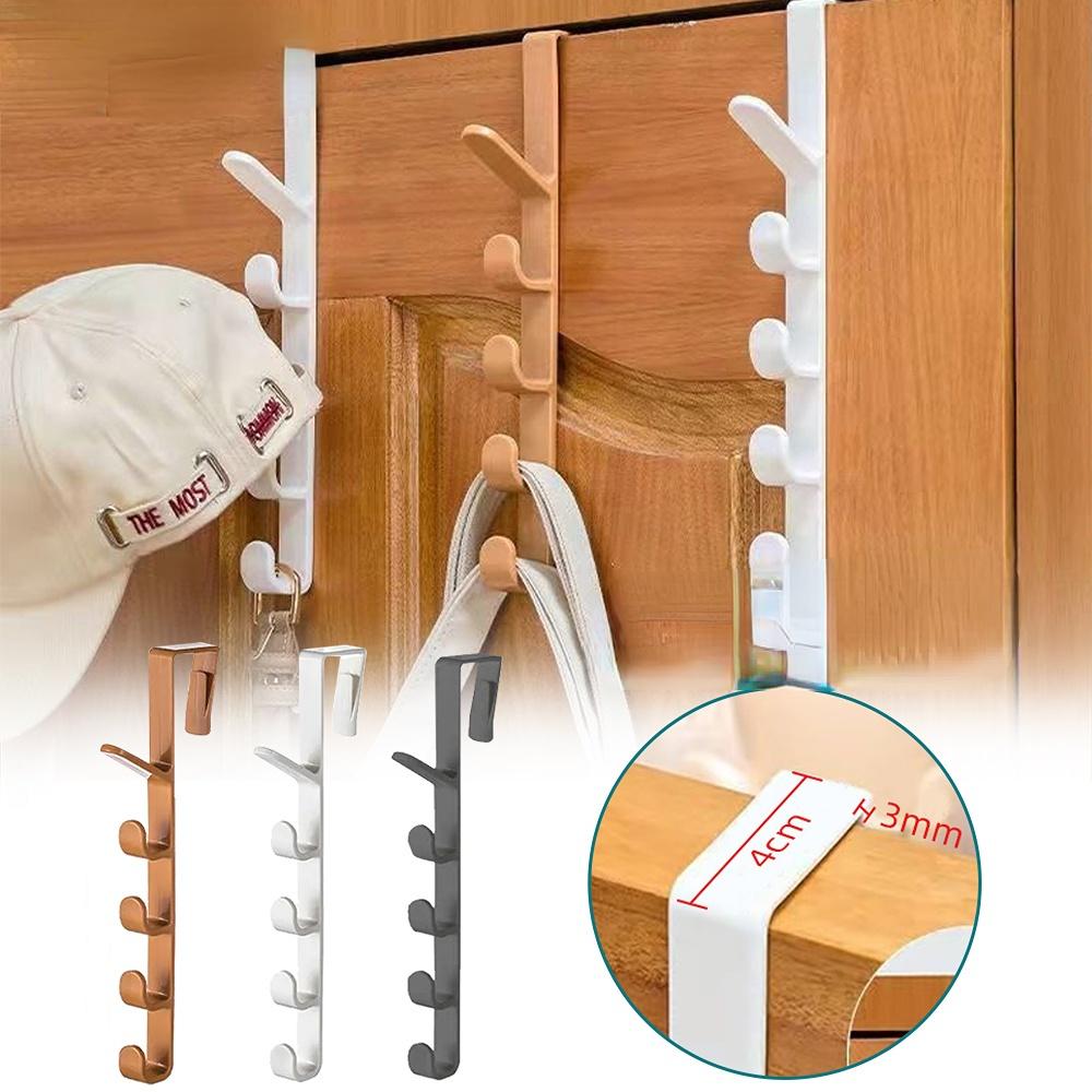 2Pcs Door Hanger Clothes Hanging Rack Over The Door Plastic Home Storage Organization Hooks Purse Holder for Bags Rails