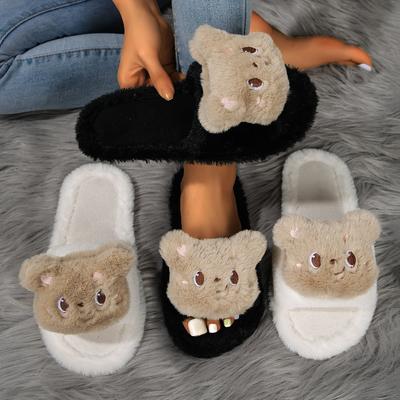 Cute Animal Slipper for Women Girls Fluffy Winter Warm Slippers Woman Cartoon House Slippers Funny Shoes