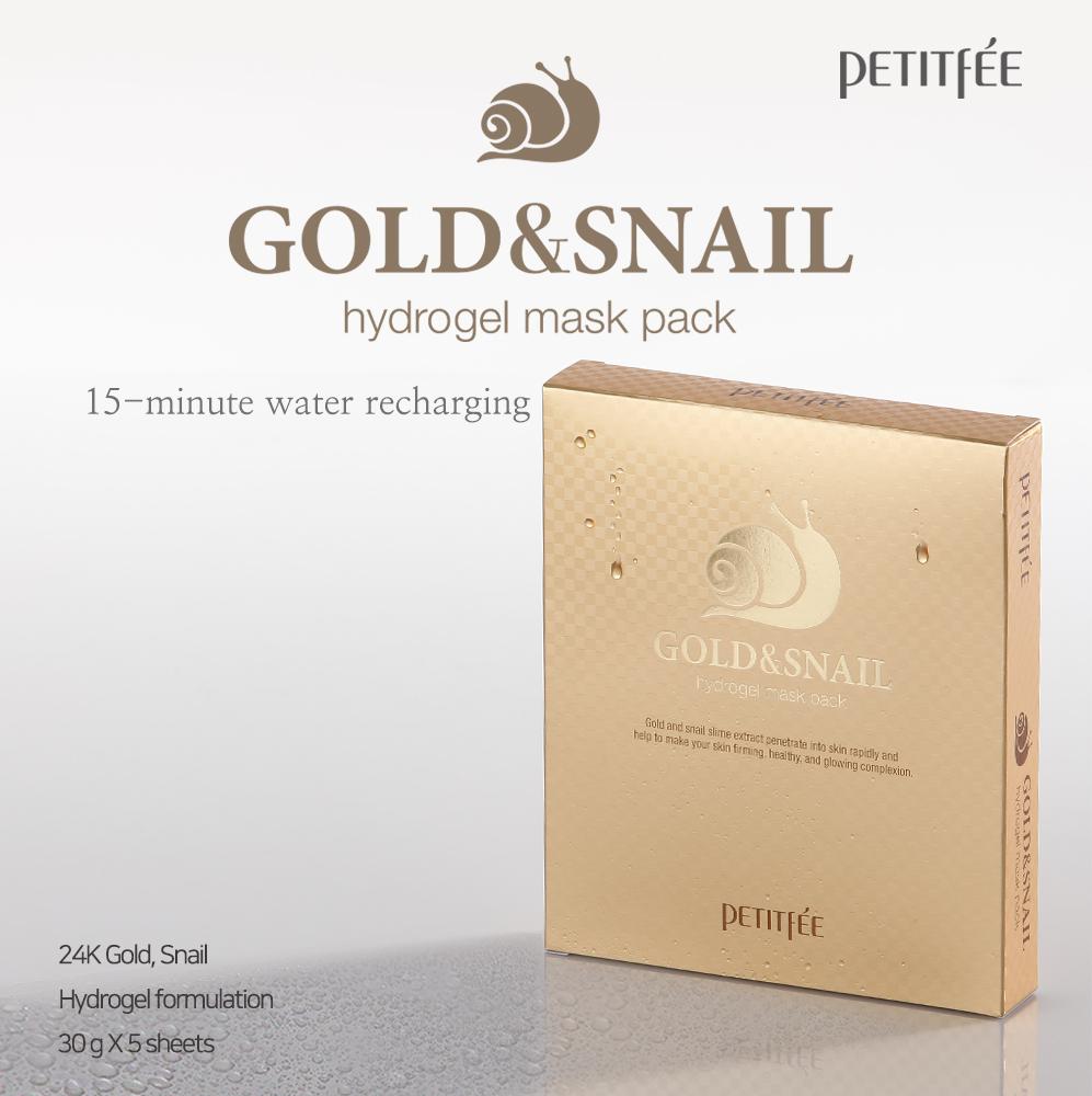 

Petitfee Gold & Snail Hydrogel Mask Pack 5pcs AUTHENTIC STORE