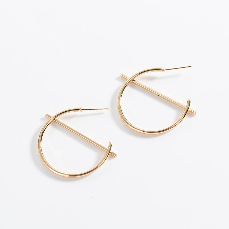 Exaggerated Punk Drop Earrings for Women Big Circle Personality Female Ear Jewelry Gold Metal Earrings boucle