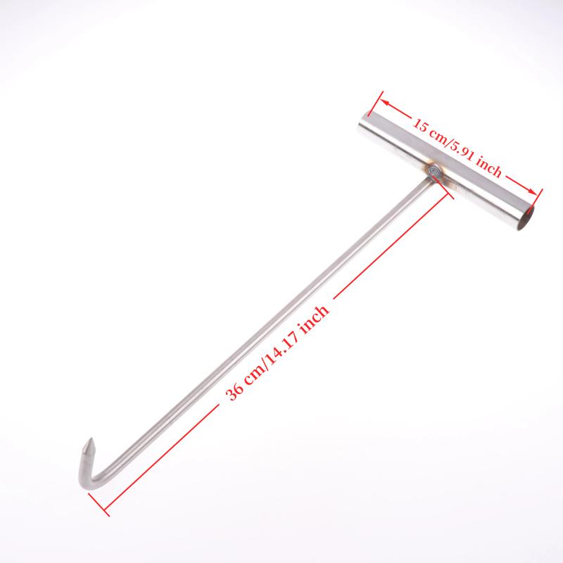 Rolling Doors Utility Tool Versatile Lifter Sewer Stainless Steel Durable Well Lid Hook Open Manhole Cover
