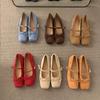 Flat Shoes Mary Jane Single Shoes Women's 2025 New Spring and Autumn Beautiful Gentle Evening Shoes Square Head Ballet Ladyshoes