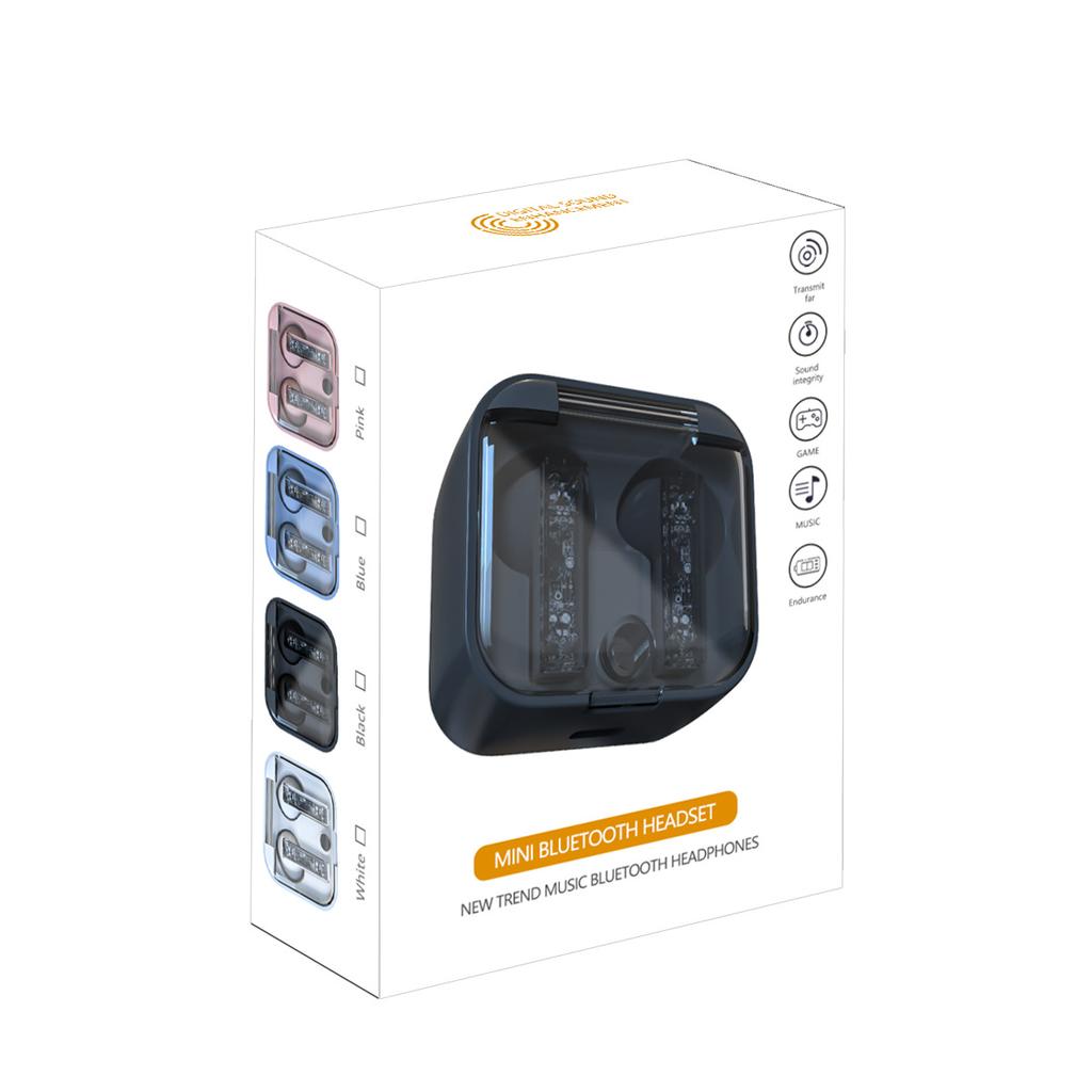 Neues Mini-Bluetooth-Headset mit transparenter Kapsel TWSOWS Bluetooth-Headset In-Ear-Wireless-Bluetooth-Headset