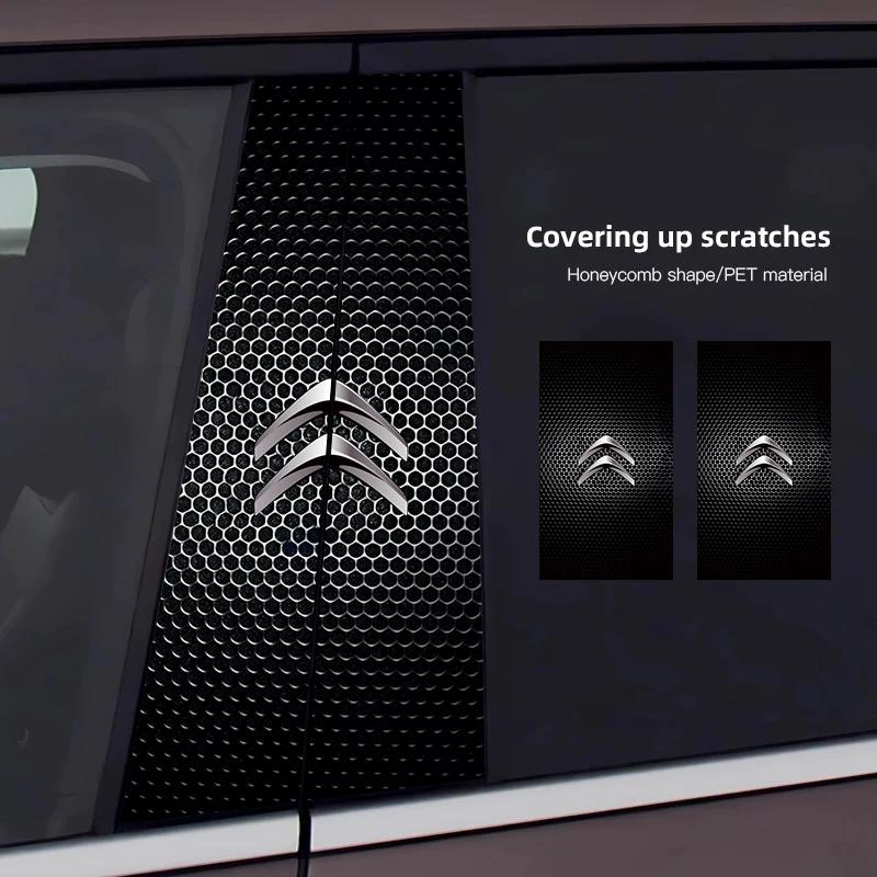 Car Emblem Center Pillar Sticker Auto Door Decorative Stickers For Citroen C1 DS3 C2 C3 Vts C4 Saxo C4L C5 C6 C8 Xsara C3-XR