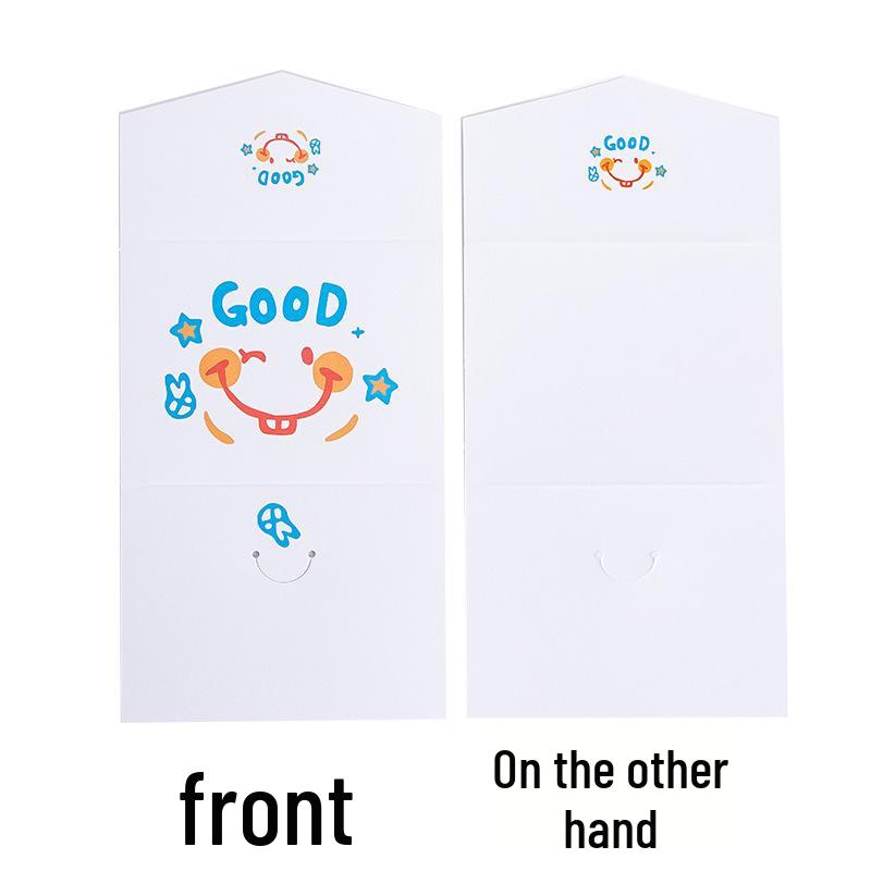 Qixi Cartoon Foldable Birthday Thank You Card & Envelope Set