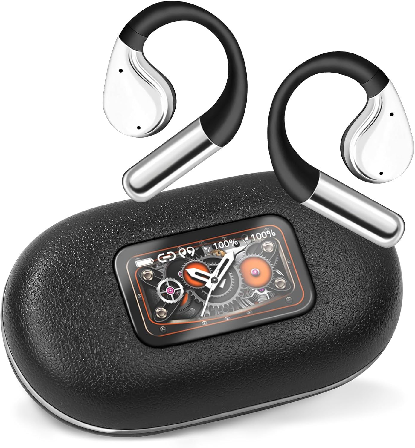 

Переводчик с помощью искусственного интеллекта Наушники-вкладыши с открытым ушным вкладышем Наушники-переводчики Язык Время Английский Испанский Bluetooth 5.4 Беспроводные гарнитуры Наушники чёрный