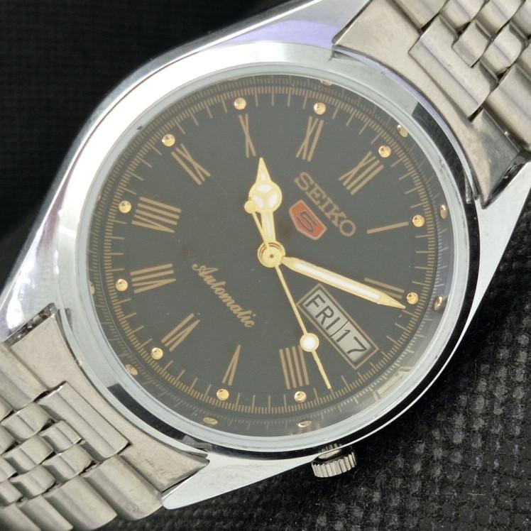 

ВОССТАНОВЛЕННЫЕ ВИНТАЖНЫЕ SEIKO 5 AUTO 7009A ЯПОНИЯ МУЖСКИЕ ЧАСЫ D/D ЧЕРНЫЕ 610b-a318024-9 SKU610b-a318024