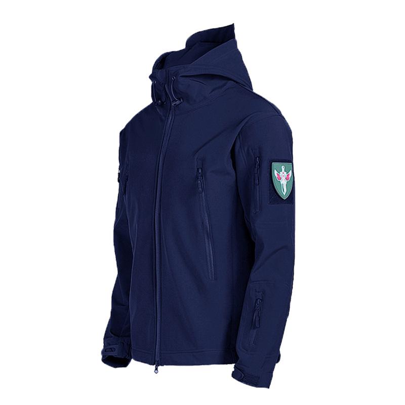 Men's Sharkskin Softshell Tactical Jacket: Windproof, Waterproof, Fleece-Lined for Autumn and Winter