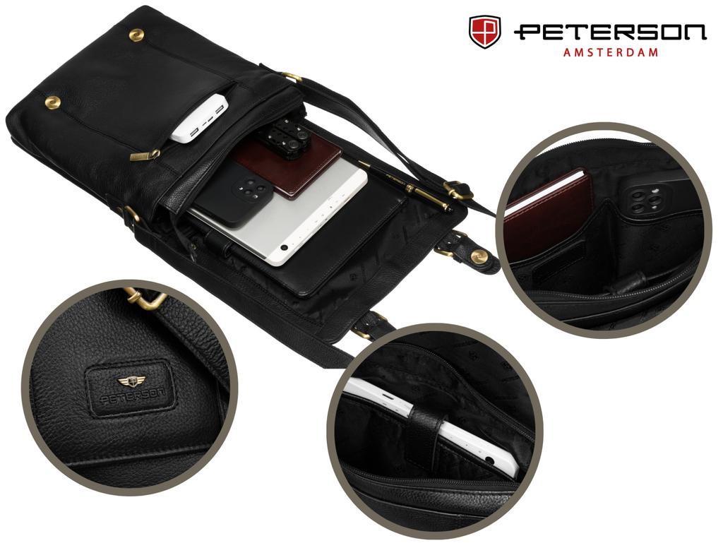 Leather Bag PTN 996-B-NDM-5007 BLACK
