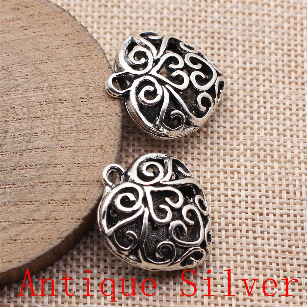 Big Heart Shaped Charms Pendant For Bracelet Necklace Jewelry Making Craft Findings