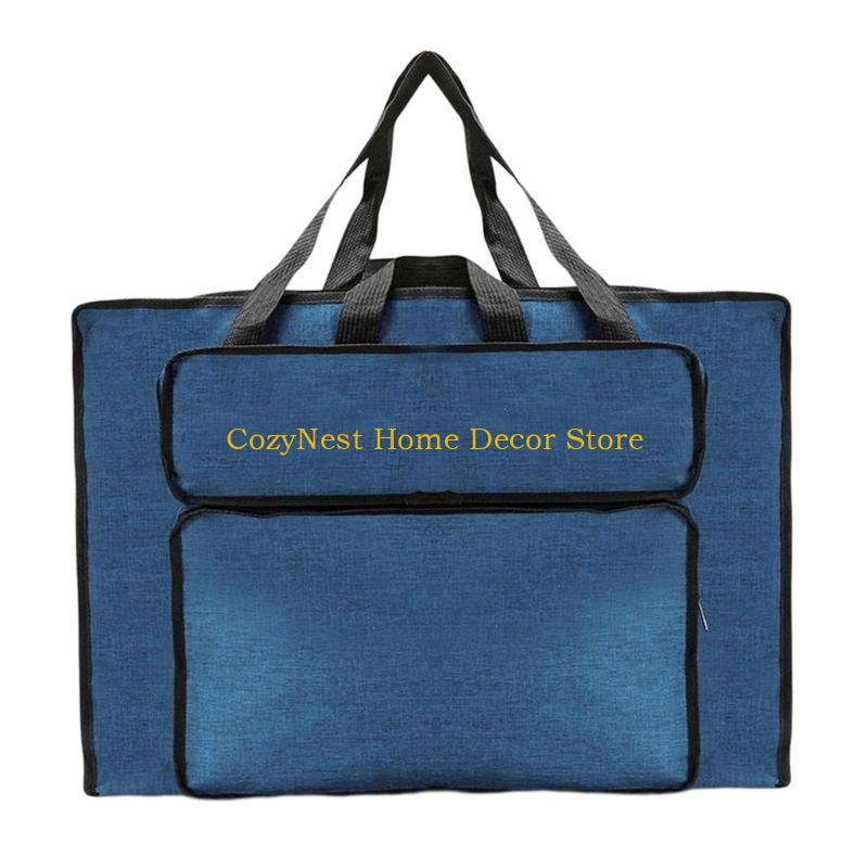 

92MF Portable Watercolor Painting Bag Drawing Board Carrying Bag Storage Case Small Art Folder with Handle For Artwork Canvas синій