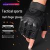Men's Tactical Half-Finger Gloves for Cycling, Hiking, Climbing, and Combat - Protective, Durable, and Wear-Resistant