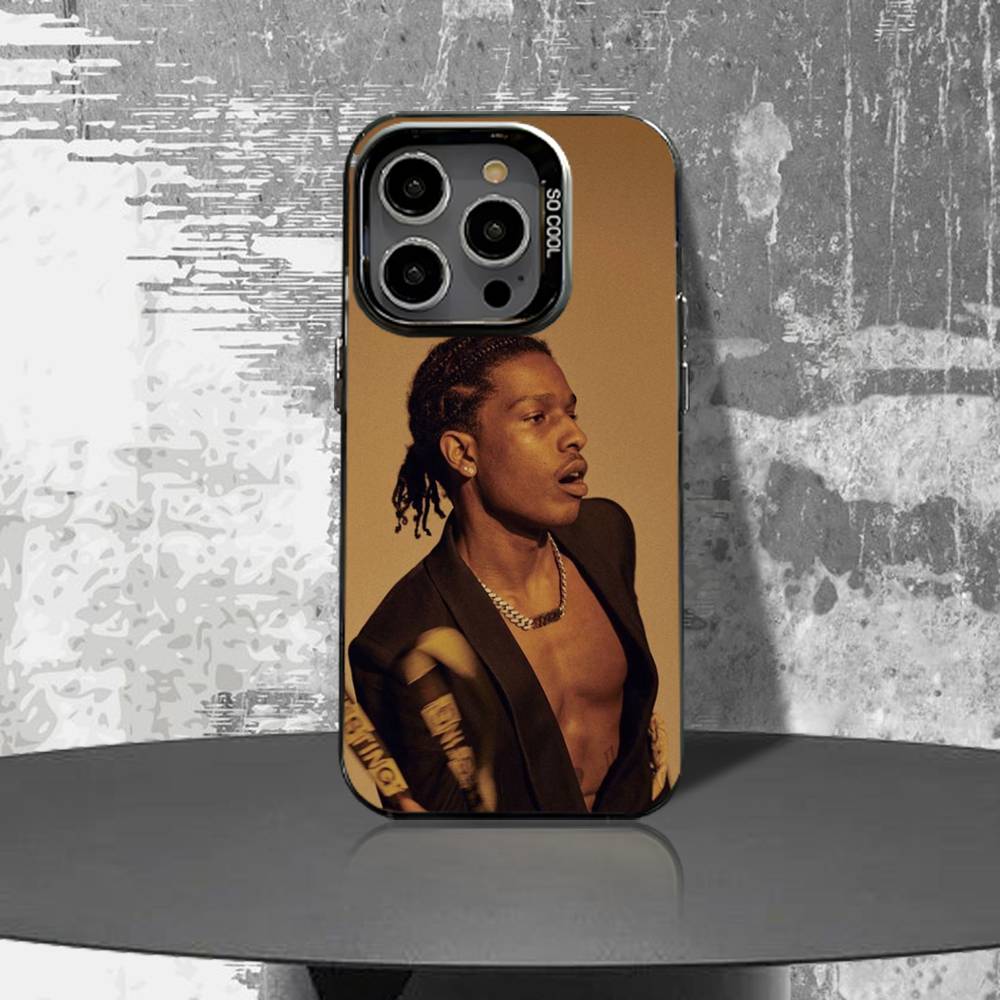 A-ASAPS R-Rocky Phone Case For iPhone 16,15,14,13,12,11,Pro,XS,Max,Plus,Mini,SE4,E Black Matte Shockproof Cover