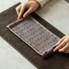 Rough Pottery Retro Old Rock Mud Tea Tray Kung Fu Tea Set Ceramic Tray Tea Table Desktop Rectangular Retro Home Dry brewingPlate