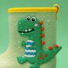 Waterproof Rain Boots Cute Cartoon Pattern Soft Bottom EVA Rain Shoes for Children Kids Green 16cm