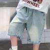 Letnie spodenki chłopięce Męskie modne spodnie jeansowe Five Quarter Letnie spodenki chłopięce