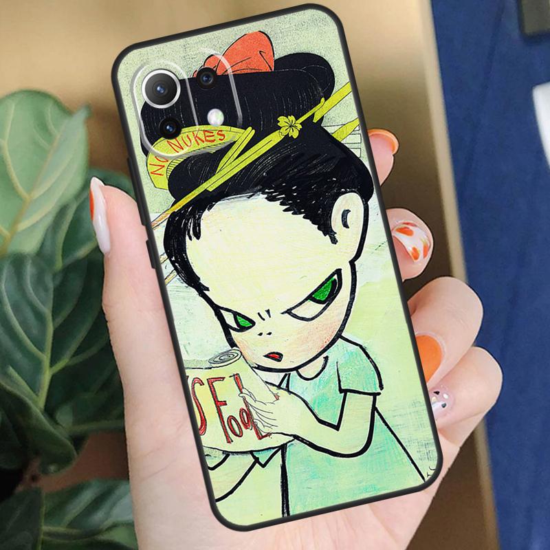 Cartoon Aesthetic Yoshitomo Nara Case For Xiaomi 15 14 Ultra 13T 14T 15T Pro 17 Pro Max POCO X7 X5 X6 F5 F6 F7 F8 Pro Coque